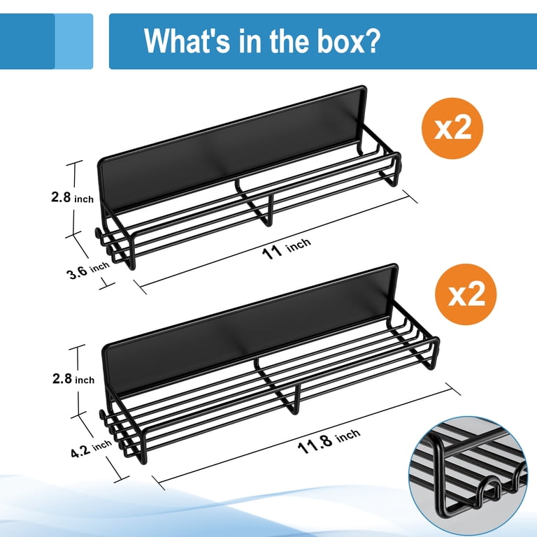 Magnetic spice shelves, four-pack — product listing photo